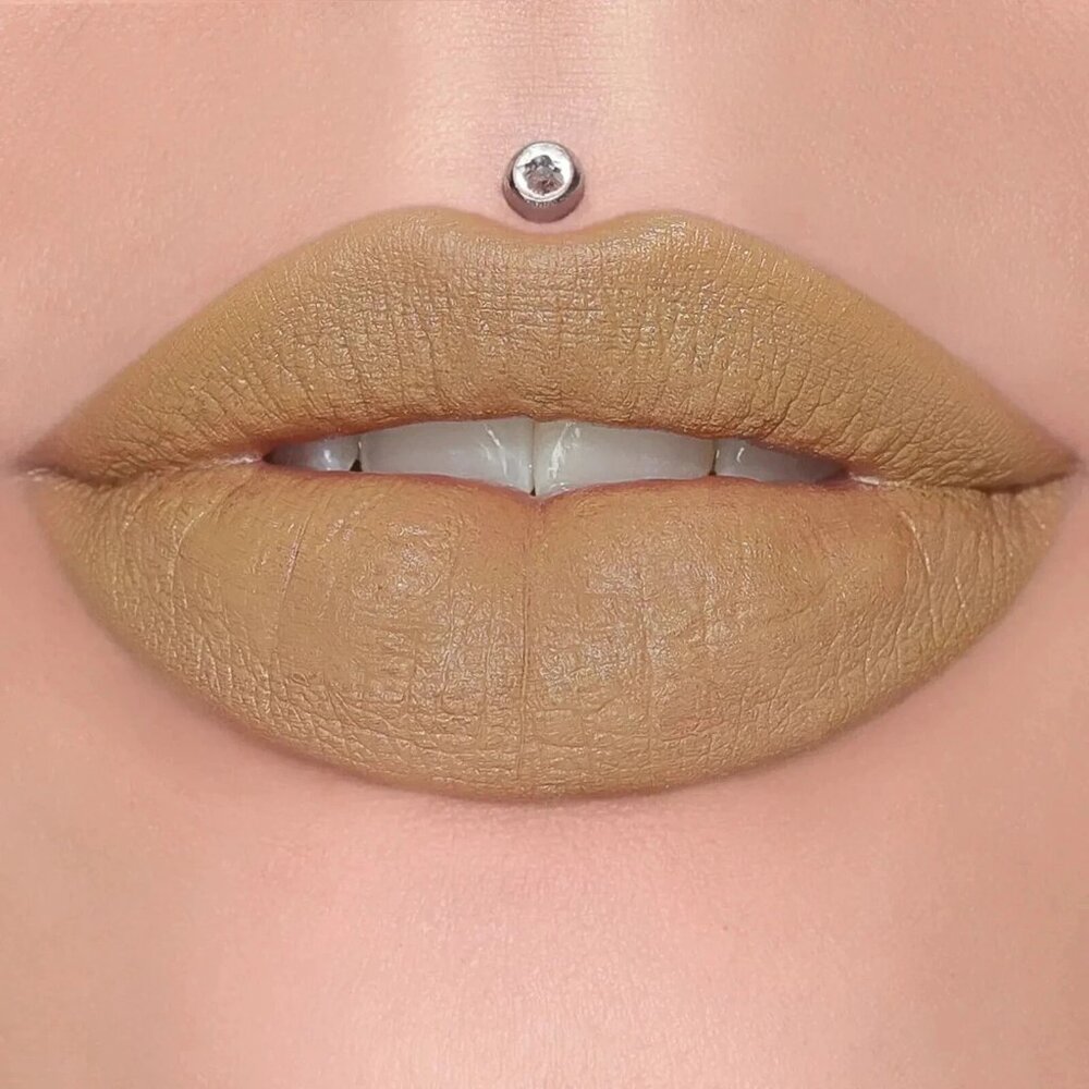 Jeffree Star Velvet Trap Lipstick Unphazed Nude Brown Matte Full Size 0.14 oz